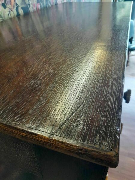 Large antique georgian oak chest of 6 drawers – A rare vintage treasure