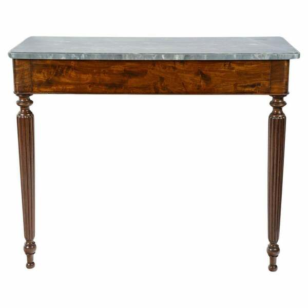 A louis philippe period mahogany and marble top console table, 19th century. – A rare vintage treasure