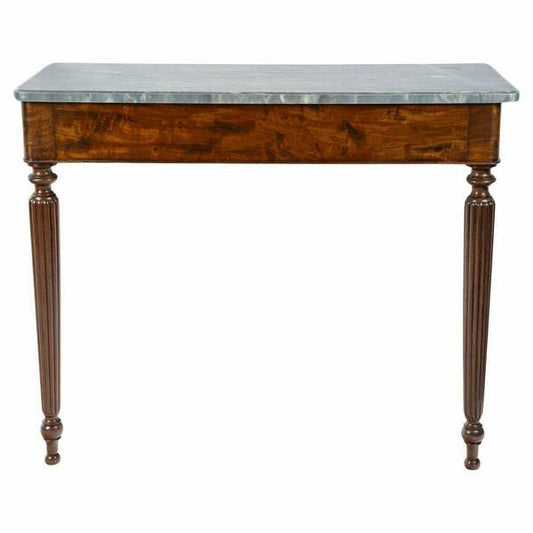 A louis philippe period mahogany and marble top console table, 19th century. – A rare vintage treasure