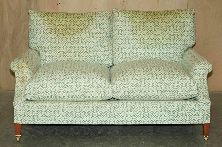 Comfortable howard & son's chairs ltd ticking fabric sofa feather fill cushions – A rare vintage treasure