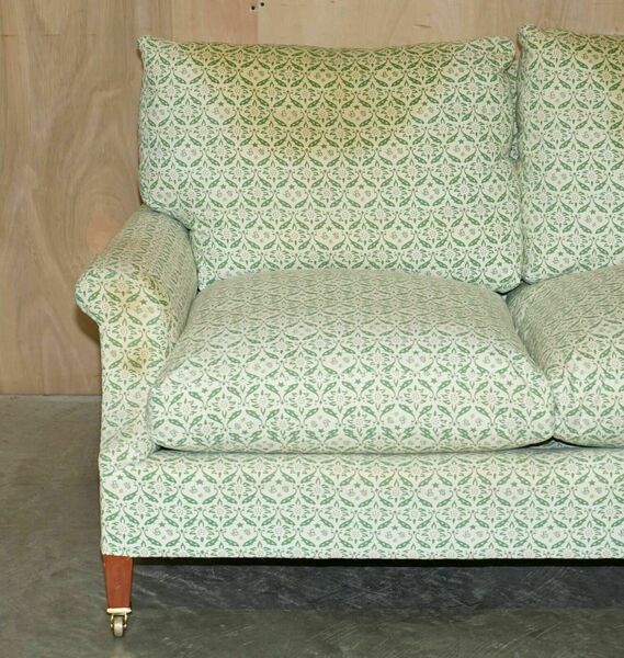 Comfortable howard & son's chairs ltd ticking fabric sofa feather fill cushions – A rare vintage treasure