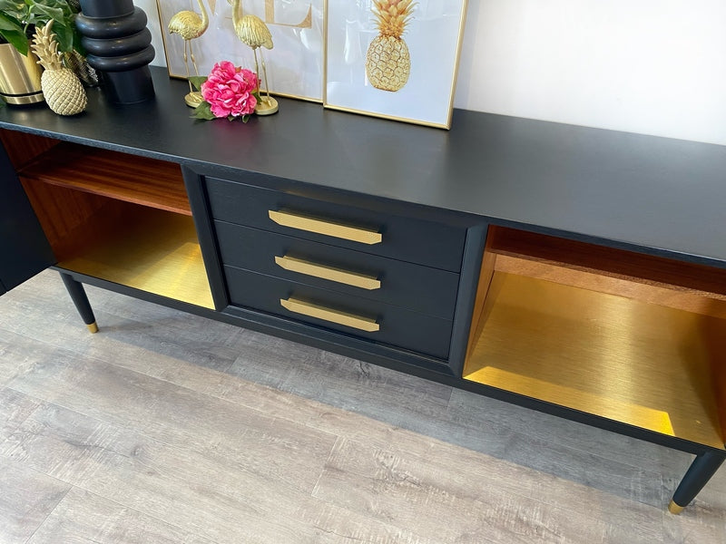 Mid century modern painted black g plan sideboard – A rare vintage treasure