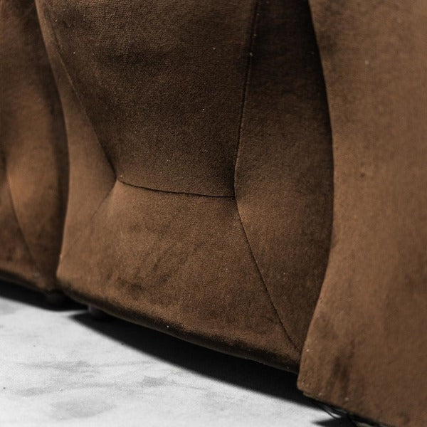 4 seater radio sofa in 1970s vintage modern velvet – A rare vintage treasure