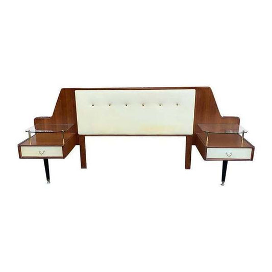 Midcentury g plan e gomme headboard with bedside – A rare vintage treasure
