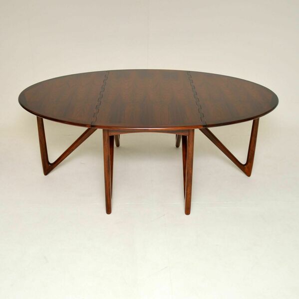 1960’s danish rosewood gate leg dining table by niels koefoed – A rare vintage treasure