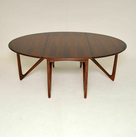 1960’s danish rosewood gate leg dining table by niels koefoed – A rare vintage treasure