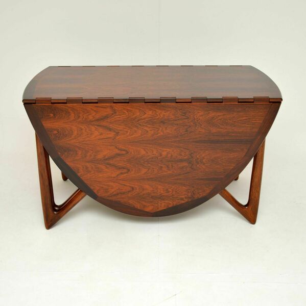 1960’s danish rosewood gate leg dining table by niels koefoed – A rare vintage treasure