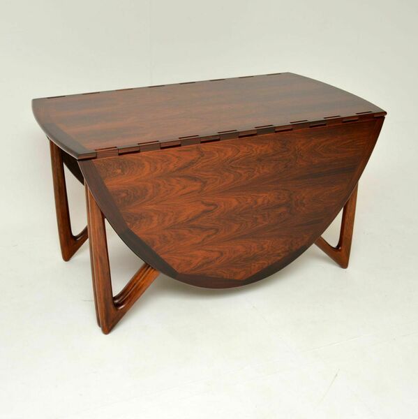 1960’s danish rosewood gate leg dining table by niels koefoed – A rare vintage treasure
