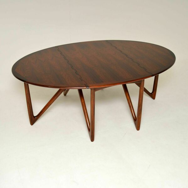 1960’s danish rosewood gate leg dining table by niels koefoed – A rare vintage treasure